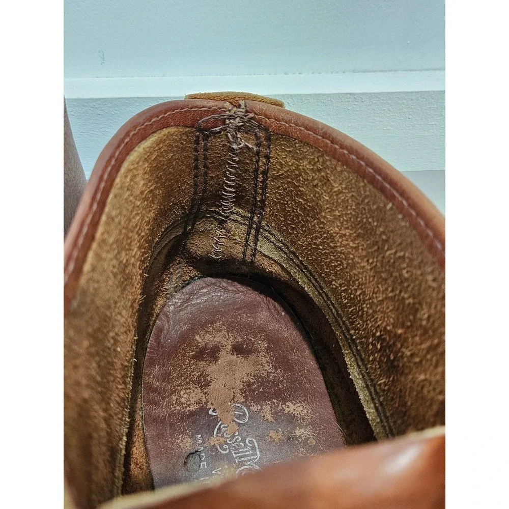 VTG Russell Moccasin Co 11 1/2 Brown Leather Chukka Boots Moc Toe Made in USA